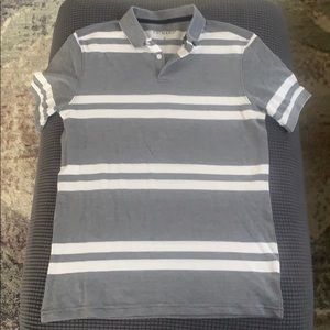NWT Primark Black n white striped polo size small